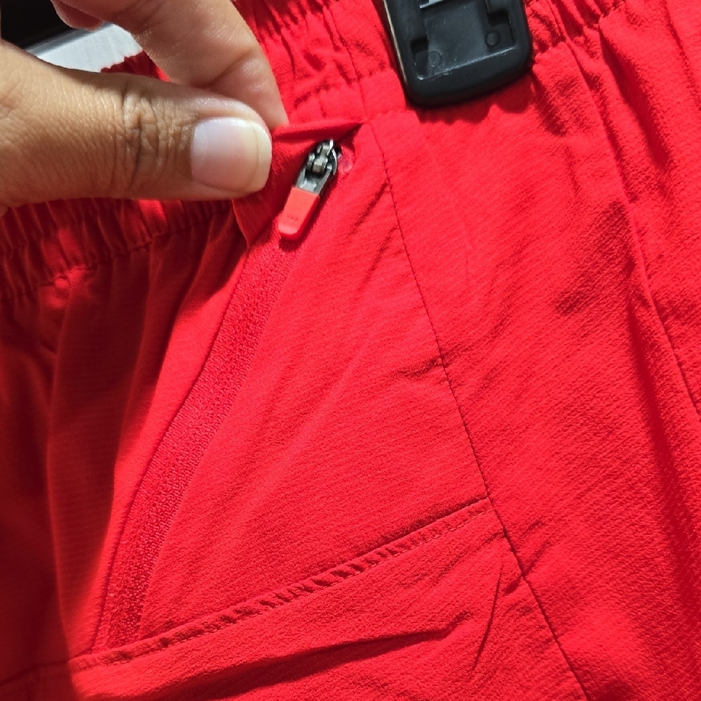 Adidas Red Pants with Tapered Fit and Ankle Cuffs Woman's Size XS - Picture 7 of 14